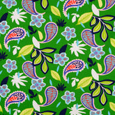 French Terry Retro Flower -  grün